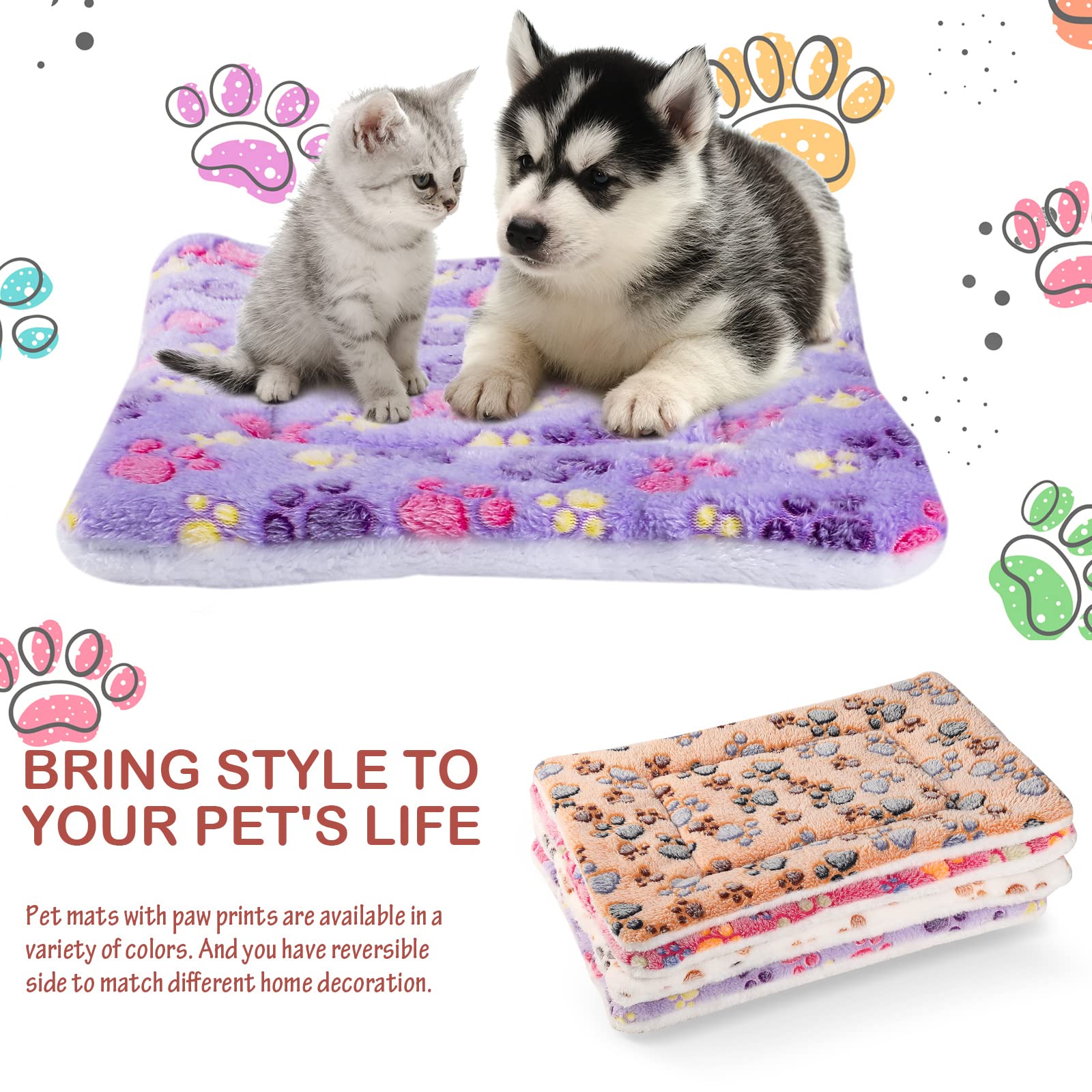 Calming Dog Bed - Kalınlaşmak Flanel Mat Pet Kedi Yatak